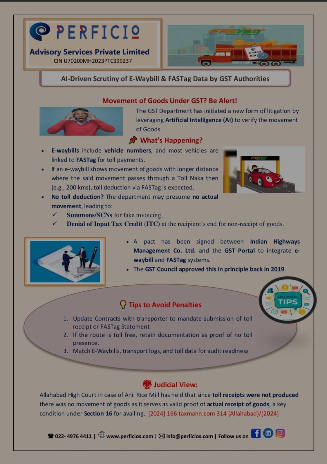 Thumbnail for Al-Driven Scrutiny of E-Waybill & FASTag Data by GST Authorities
